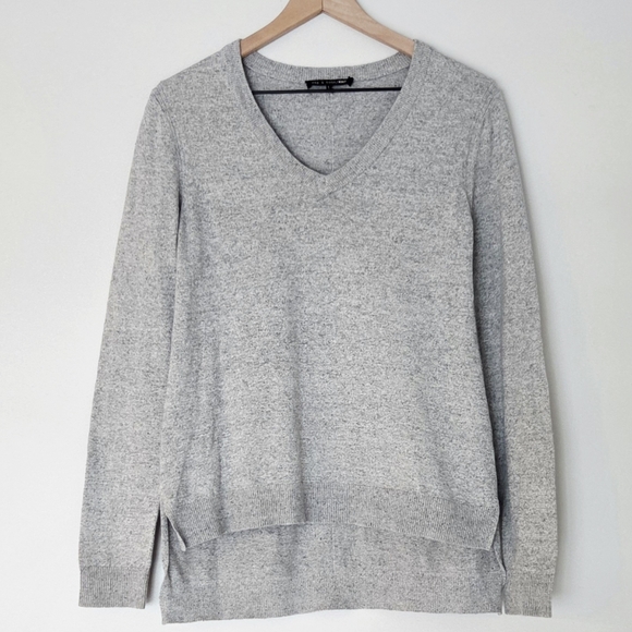 rag & bone Sweaters - Rag & Bone Gray Cotton V Neck Sweater Womens Size Medium